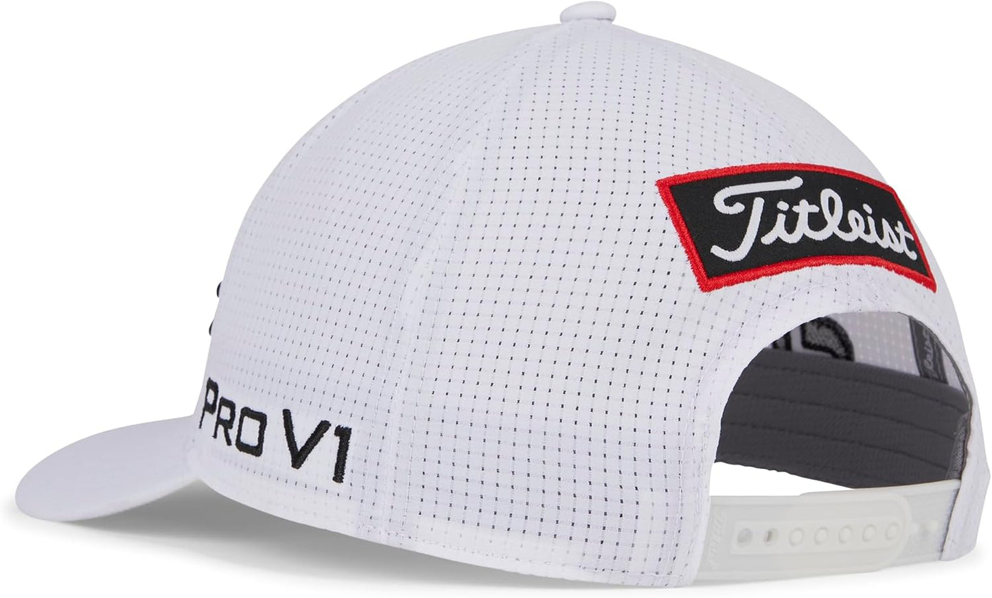 Tour Featherweight Golf Hat, White/Black